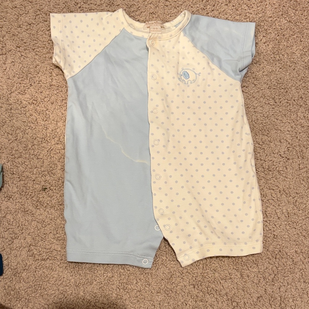 Kissy Kissy Blue and Cream Polka Dot One Piece and Jacket